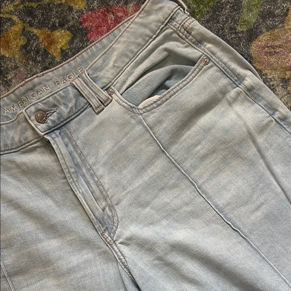 American Eagle Dreamy Drape Low Rise Wide Leg - Picture 4 of 6